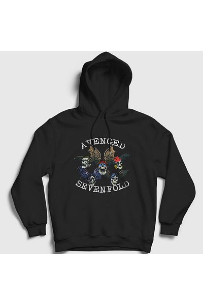 Presmono Φούτερ Unisex Black Skulls Avenged Sevenfold Hooded 293818 ττ