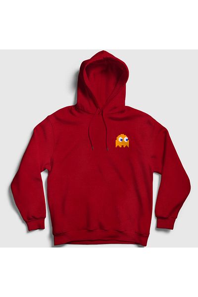 Presmono Φούτερ Unisex Red Clyde Pac Man Pacman με κουκούλα 310550 ττ