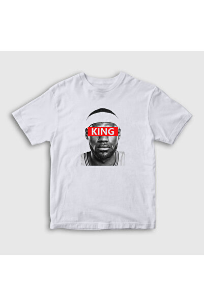 Presmono Unisex beli kralj Lebron Džejms košarkaška lopta T-shirt 295879tt