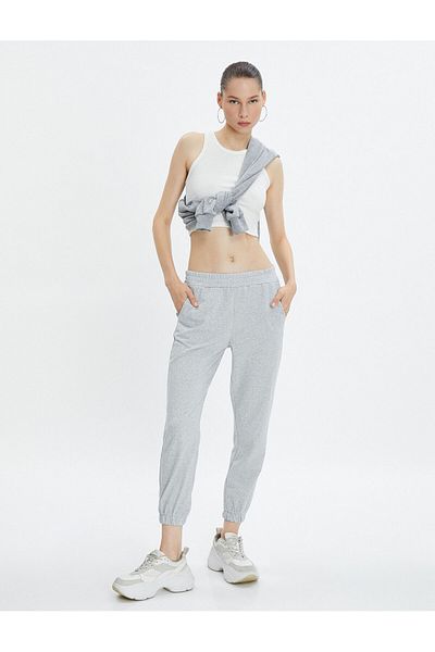 Koton Basic-Jogginghose mit gebundener Taille und Taschen
