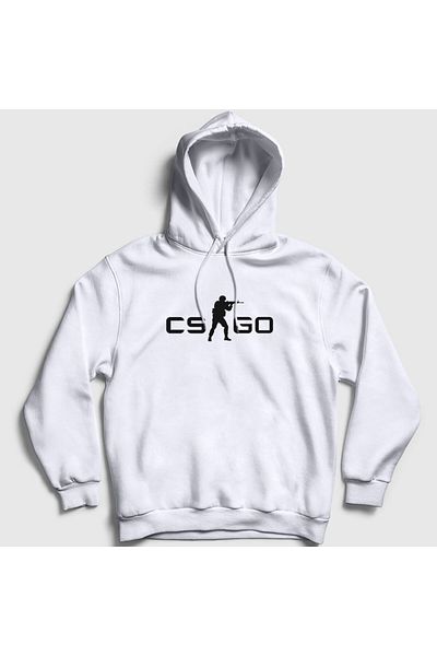Presmono Φούτερ με κουκούλα Unisex White Logo V2 Game Counter Strike Cs Go 325411 ττ