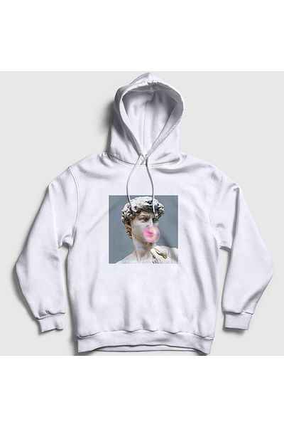 Presmono Φούτερ με κουκούλα Unisex White Bubble Gum David David Michelangelo 302873 ττ