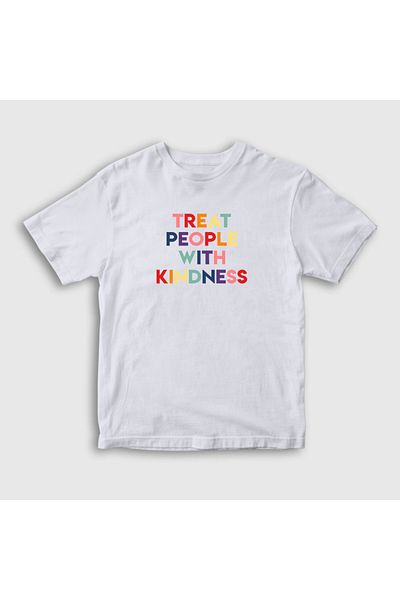 Presmono Tricou alb pentru copii unisex Treat People With Kindness Harry Styles318851tt