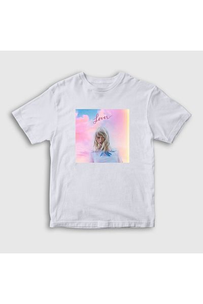 Presmono Tricou unisex pentru copii White Lover V2 Taylor Swift311989tt