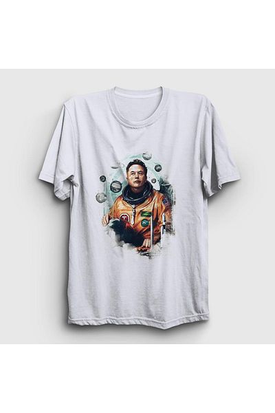 Presmono Μπλουζάκι Unisex White Astronaut Science Elon Musk 330170 ττ