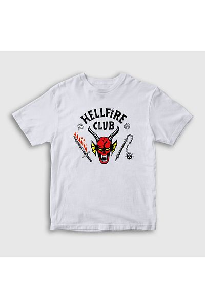 Presmono Μπλουζάκι Unisex Kids White Hellfire Club Τηλεοπτική σειρά Stranger Things 309529 ττ