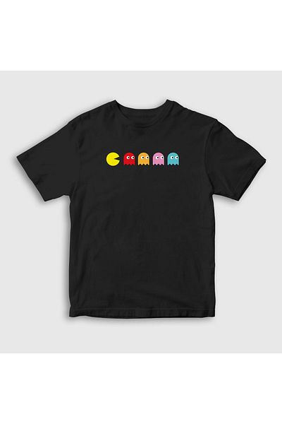 Presmono Tricou Pacman Pacman negru pentru copii unisex312433tt