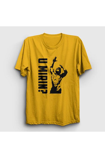Presmono Унисекс жълта тениска Zyzz Fitness - U Mirin Gym 327553tt