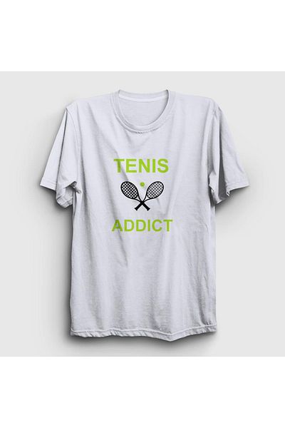 Presmono Μπλουζάκι Unisex White Addict Sports Tennis Tennis 329680 ττ