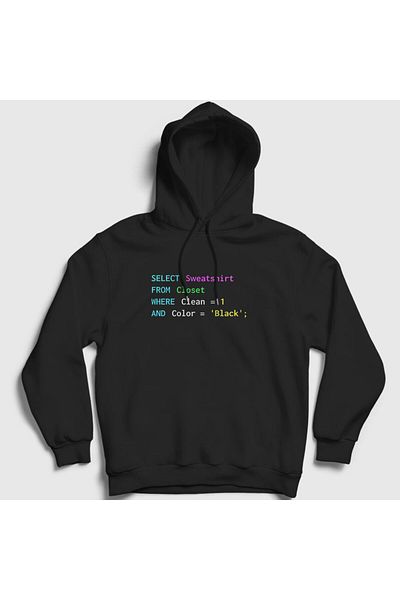 Presmono Φούτερ με κουκούλα Unisex Black Select From Closet Developer Software 338817 ττ