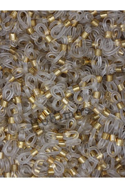 Hobimos 50 Pieces Eyeglasses Lanyard Apparatus - Lacquer Coated Gold Metal Link Eyeglasses Chain Apparatus