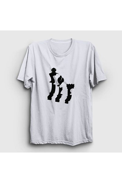Presmono Tricou unisex White Pieces Ches Chess337670tt