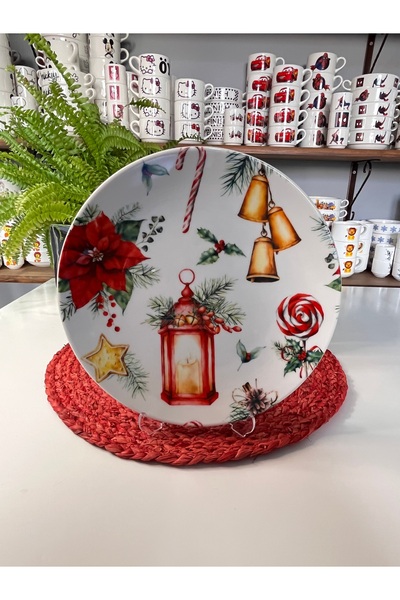 TEBAK COLLECTION TEBAK YENİYIL FENERLİ MODEL 6 ‘lı 21 cm TATLI PASTA TABAK TA...