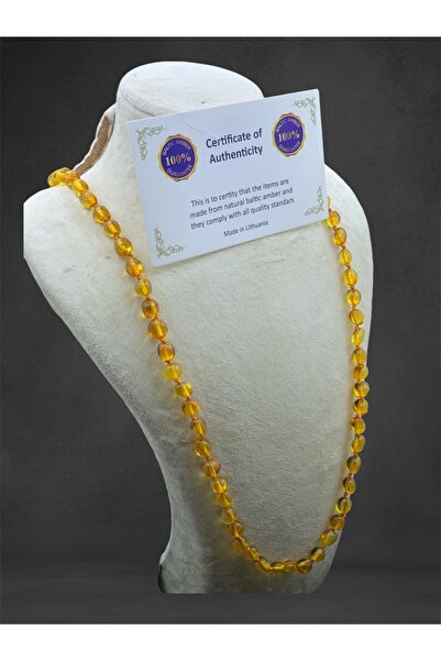 BOJI Damla Kehribar Yetişkin Sağlık Kolyesi Unisex