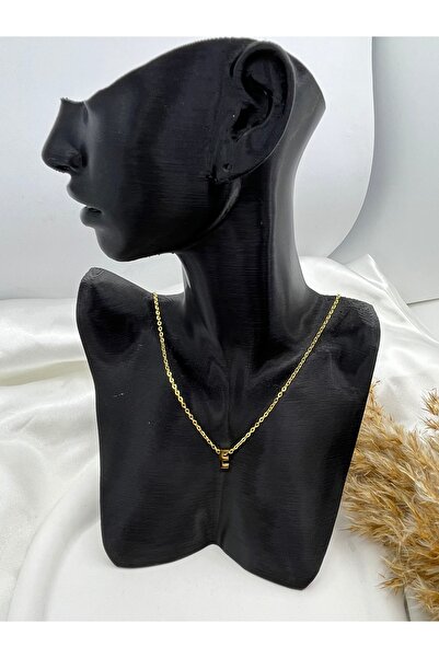 Yıldız Accessory Çelik Altın Renkli Harf Kolye E Harfi