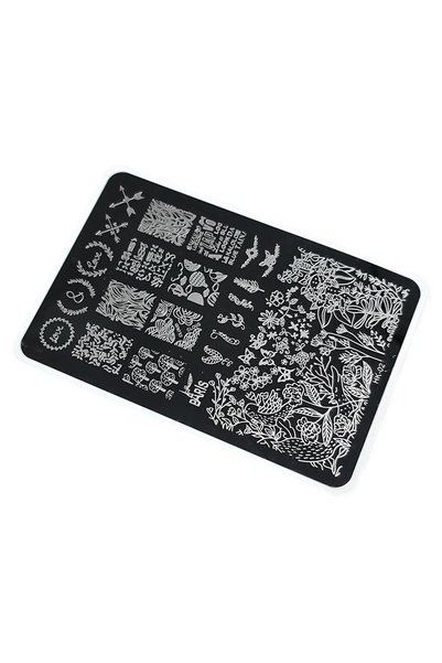 aba nails Nail Art Stamping Baskı Plakası Büyük Boy Xl Hk02
