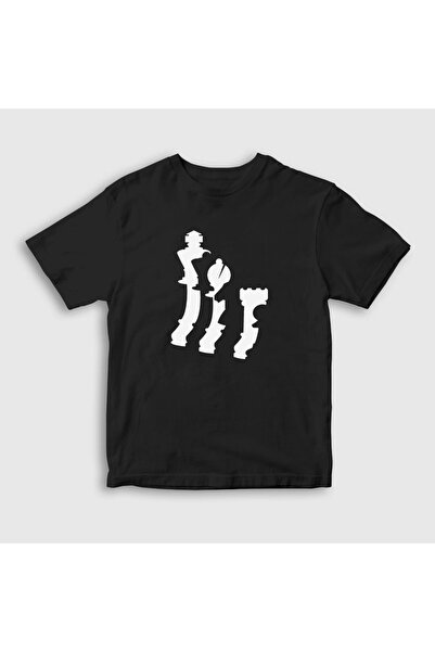 Presmono Unisex dečji crni šahovski figure T-shirt 337880tt