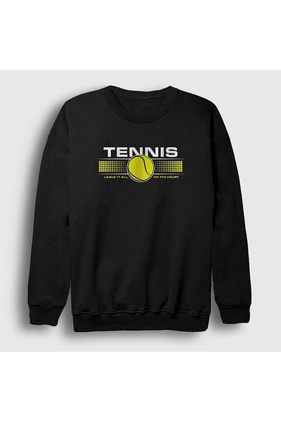 Presmono Φούτερ Unisex Black Court Sports Tennis Tennis 331811 ττ