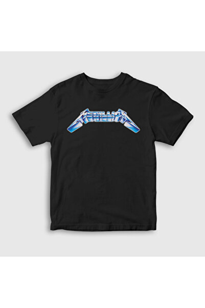 Presmono Unisex dečji crni logo V2 Metallica T-shirt 292992tt