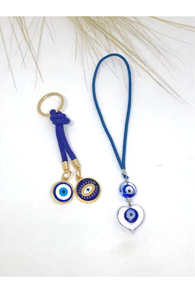 Azrua Ornament de mașină din sticlă în formă de inimă, set de brelocuri pentru mașină și breloc cu șnur violet