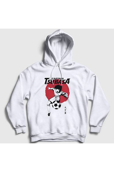 Presmono Φούτερ με κουκούλα Unisex White Flag Football Anime Captain Captain Tsubasa 320681 ττ
