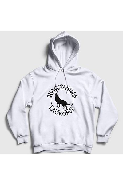 Presmono Φούτερ με κουκούλα Unisex White Beacon Hills Lacrosse V2 Array Teen Wolf 330887 ττ