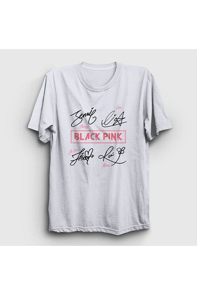 Presmono Unisex Λευκό T-shirt Tanda Tangan Blackpink 294053 ττ