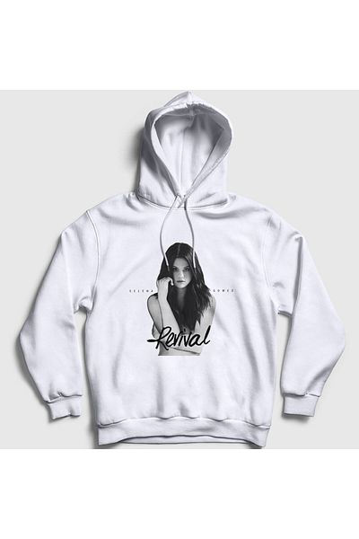 Presmono Φούτερ με κουκούλα Unisex White Revival Selena Gomez 326708 ττ