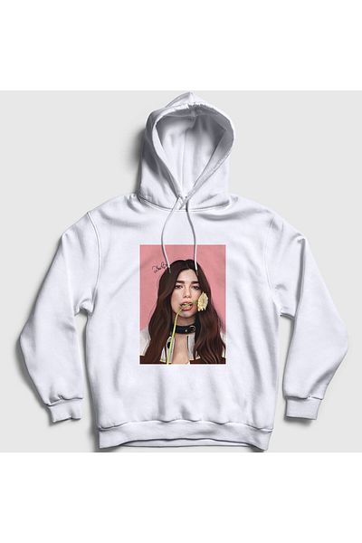 Presmono Φούτερ με κουκούλα Unisex White Flower Dua Lipa 320753 ττ