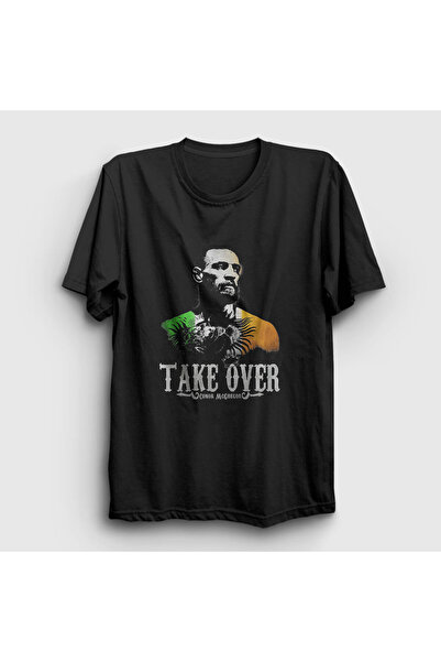 Presmono تي شيرت أسود للجنسين من Take Over Ufc Conor Mcgregor312801تي تي