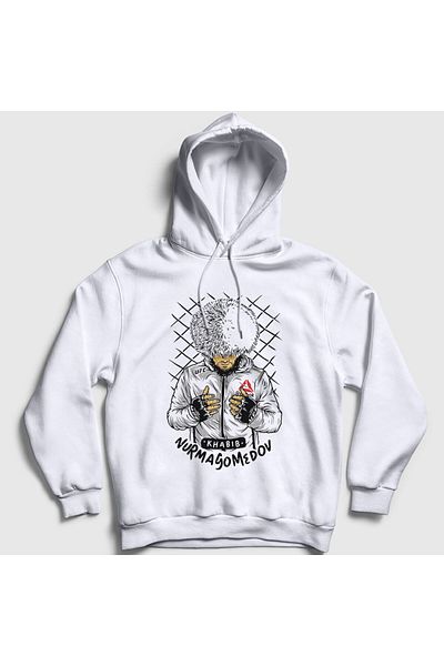 Presmono Φούτερ με κουκούλα Unisex White Pray Ufc Khabib Nurmagomedov 312640 ττ