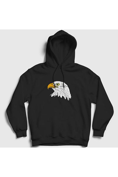 Presmono Φούτερ Unisex Black Eagle Eagle με κουκούλα 314120 ττ