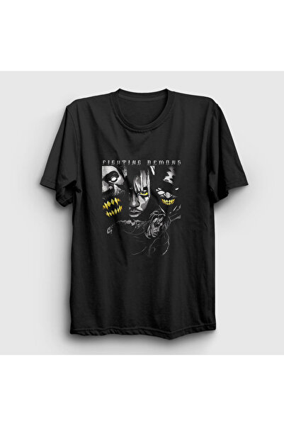 Presmono Unisex crna majica Fighting Demons Juice Wrld T-shirt 302571tt