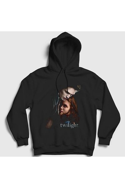 Presmono Унисекс черен суитшърт с качулка Edward Bella Twilight 311023tt