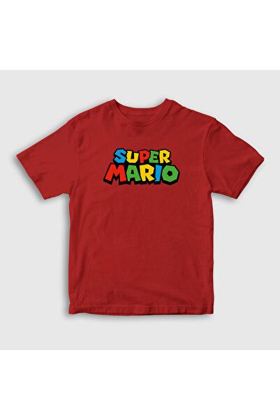Presmono Unisex dečja crvena logotip igra Super Mario T-shirt 324520tt