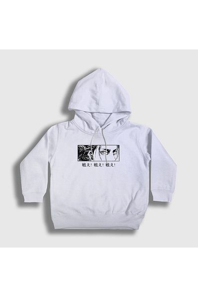 Presmono Hanorac cu glugă unisex, alb, Eren Yeager, cu flori, anime, Attack On Titan,314529tt