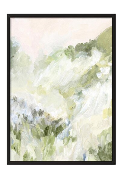 Postifull Abstract Spring Landscape Framed Painting, Vertical Wall Painting Comfort Series No:108544