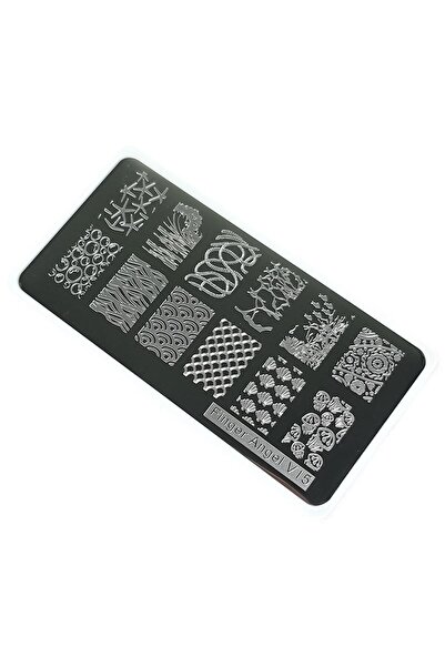 aba nails Nail Art Stamping Baskı Plakası Vv15