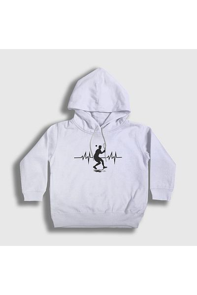 Presmono Hanorac cu glugă unisex pentru copii, alb, sport, tenis, tenis, bătăi inimii334427tt