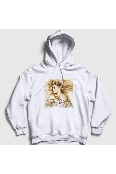 Presmono Unisex Λευκό φούτερ με κουκούλα Fearless Taylor Swift 311181 ττ