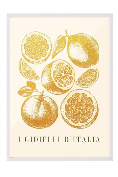 Postifull Pictură înrămată I Gioielli D'Italia, cadru alb și poster, pictură ...
