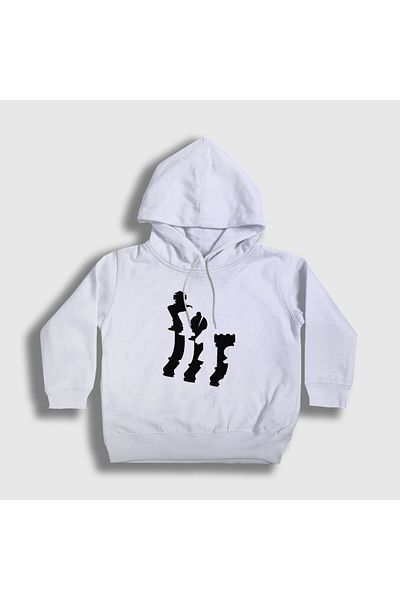 Presmono Unisex Παιδικά Λευκά Κομμάτια Σκάκι Φούτερ με κουκούλα σκάκι 337867 ττ
