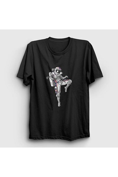 Presmono Unisex Μαύρο T-shirt Muay Thai Astronaut Space 352663 ττ