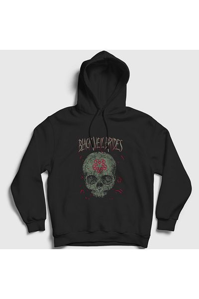 Presmono Унисекс суитшърт с качулка Black Skull V2 Black Veil Brides 387992tt
