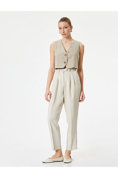 Koton 4sak40221pw 080 Tas - Women's Modal Woven Trousers