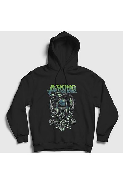 Presmono Унисекс суитшърт с качулка Black Crow Asking Alexandria 377700tt