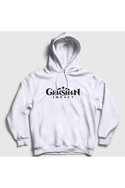 Presmono Φούτερ με κουκούλα Unisex White Logo Game Genshin Impact 360797 ττ