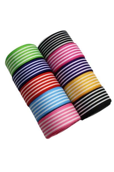 Skygo Navy Blue 25 mm Taffeta Striped Ribbon - 10 Meters