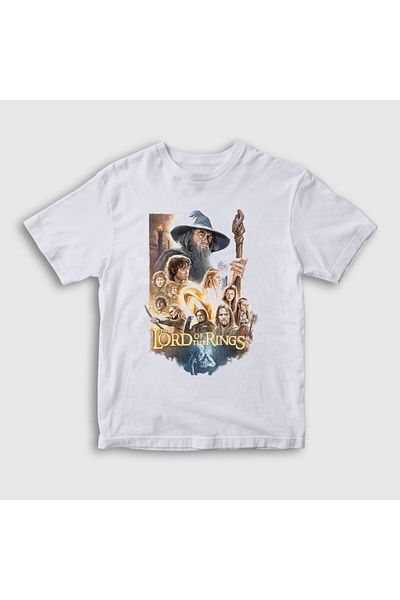 Presmono Tricou poster alb pentru copii, unisex, Stăpânul Inelelor, Tricou Stăpânul Inelelor361969tt