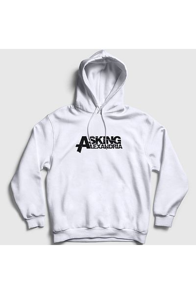 Presmono Φούτερ Unisex White Asking Alexandria με κουκούλα 375079 ττ